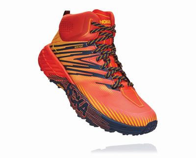 Hoka One One Speedgoat Mid GORE-TEX 2 Férfi Terepfutó Cipő - Piros/Arany [H6508-367]